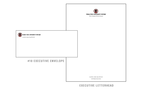 Texas Tech Executive Paper System Letterhead Examples