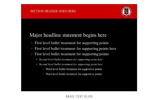 Texas Tech Presentation Text Example