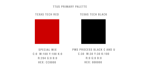 Official Colors Texas Tech University System