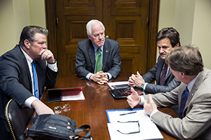 President Mitchell, Sen. John Cornyn, President Schovanec and Chancellor Duncan