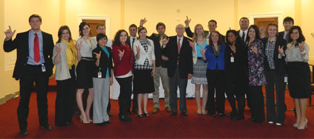 Chancellor Hance and 2012 Congressional Interns